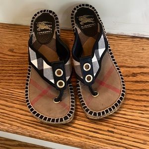 Burberry Wedge Espadrille Sandals